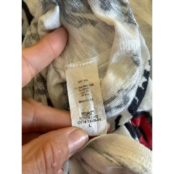 Et' Lois Dog Graphic Print Tunic Blouse Top Size Large - Picture 7 of 7